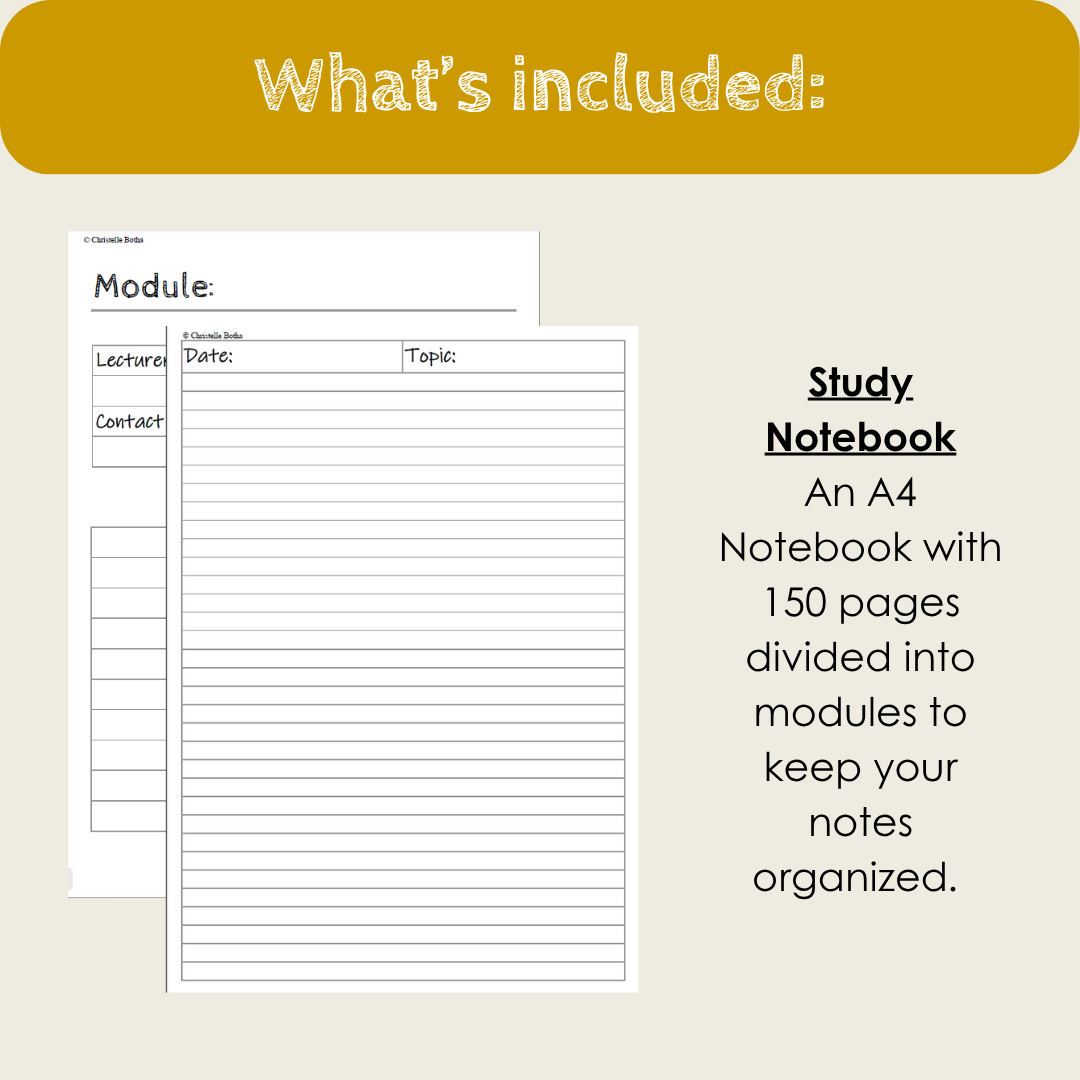 PDF-Study Notebook (Landscape)