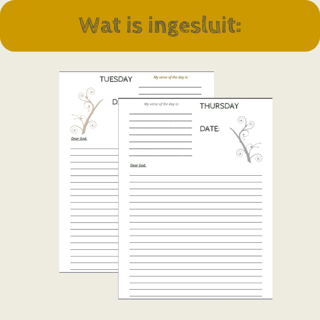 A5 Praat met die Here Journaal