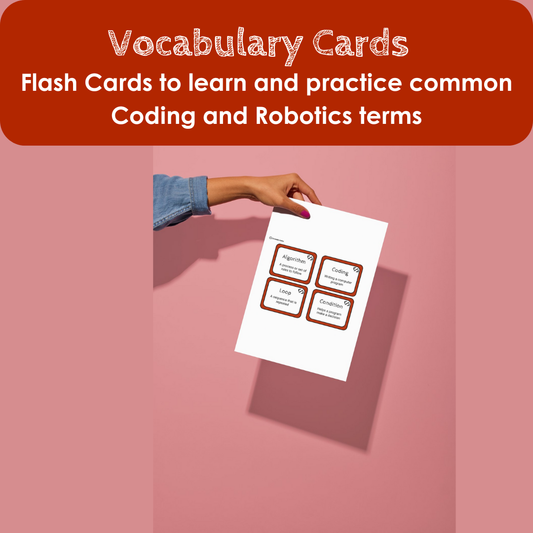 Coding and Robotics Vocabulary Flash Cards